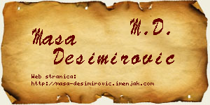 Maša Desimirović vizit kartica
